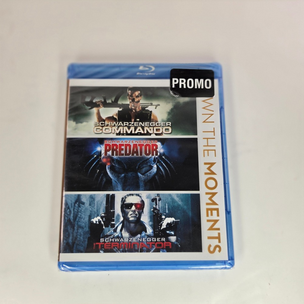 Arnold Schwarzenegger Triple Feature Blu-ray Commando Predator Terminator NEW